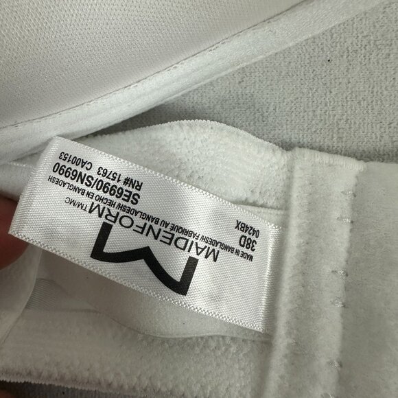 Maidenform Stay Put Power Strapless Lift Bra Size 38D White Smartzone Adjustable - Picture 7 of 8